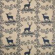 LEE JOFA 2017123.50.0 CARIBOU EMB NAVY Fabric - Eade's Wallpaper