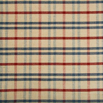 LEE JOFA 2017125.519.0 FANNIN PLAID RUBY/NAVY Fabric - Eade's Wallpaper