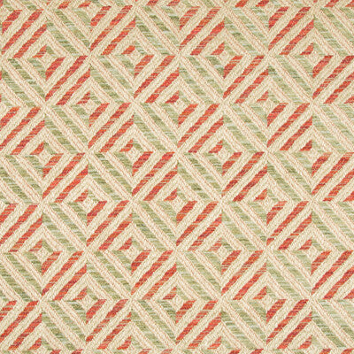 LEE JOFA 2017130.923.0 VERBIER DIAMOND JADE/RED Fabric - Eade's Wallpaper