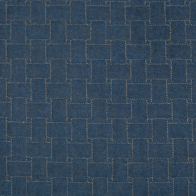 LEE JOFA 2017140.5.0 EPPING QUILT BLUE Fabric - Eade's Wallpaper