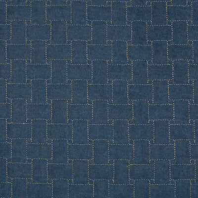 LEE JOFA 2017140.5.0 EPPING QUILT BLUE Fabric - Eade's Wallpaper