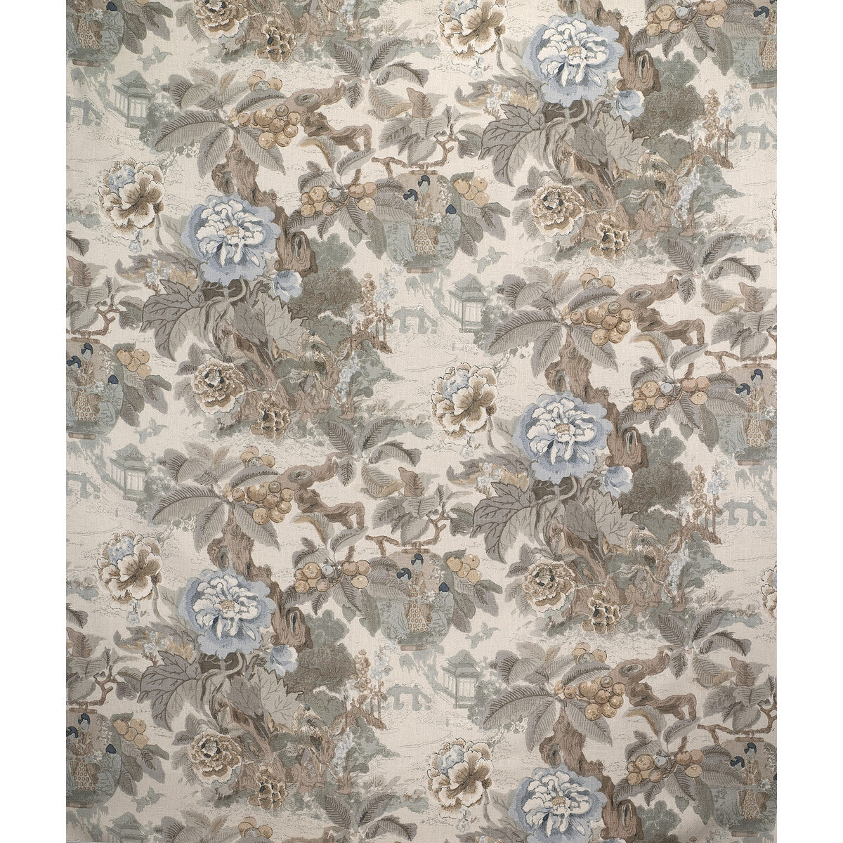LEE JOFA 2017141.116.0 CHINESE LANTERN II PEBBLE Fabric - Eade's Wallpaper