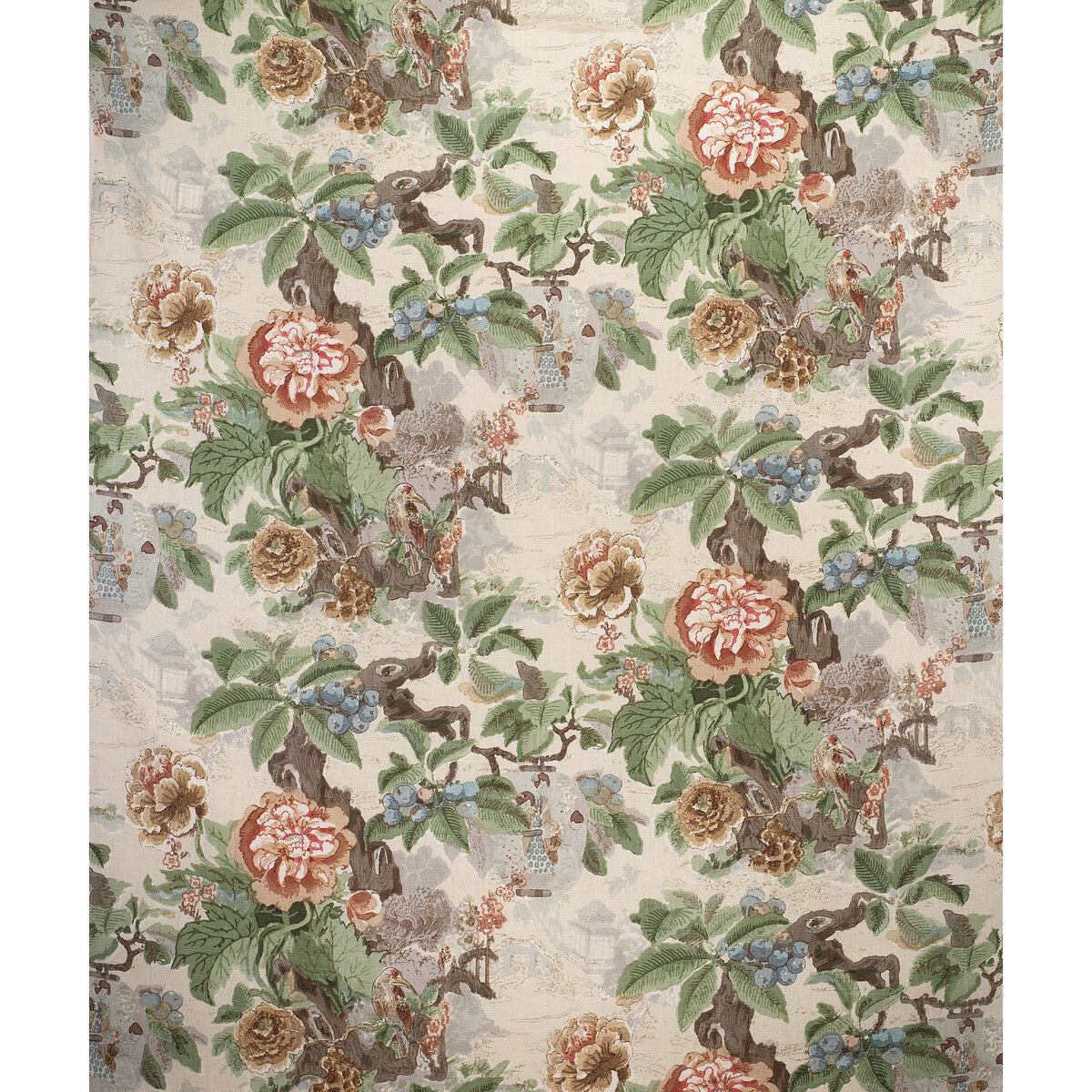 LEE JOFA 2017141.123.0 CHINESE LANTERN II SPRING Fabric - Eade's Wallpaper