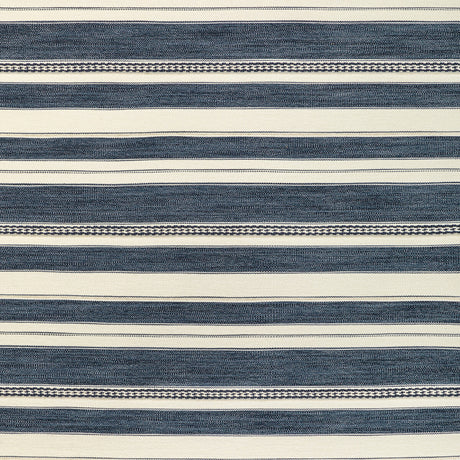 LEE JOFA 2017143.501.0 ENTOTO STRIPE MARINE/IVORY Fabric - Eade's Wallpaper