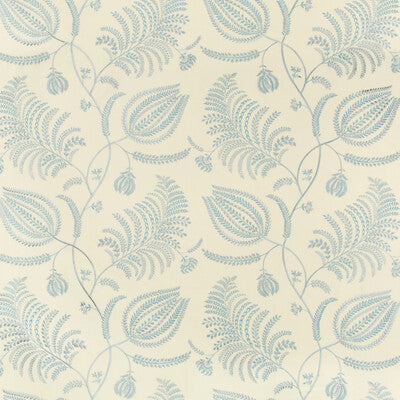 LEE JOFA 2017158.15.0 PALMERO EMB ECRU/SKY Fabric - Eade's Wallpaper