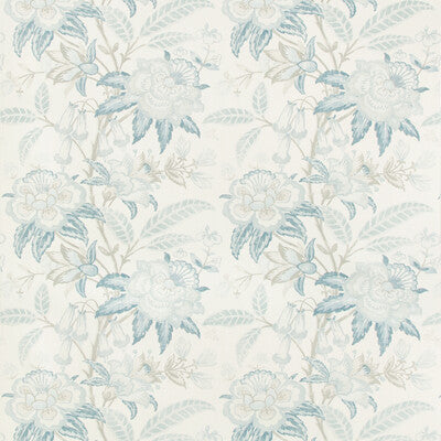 LEE JOFA 2017164.115.0 DAVENPORT PRINT FROST BLUE Fabric - Eade's Wallpaper