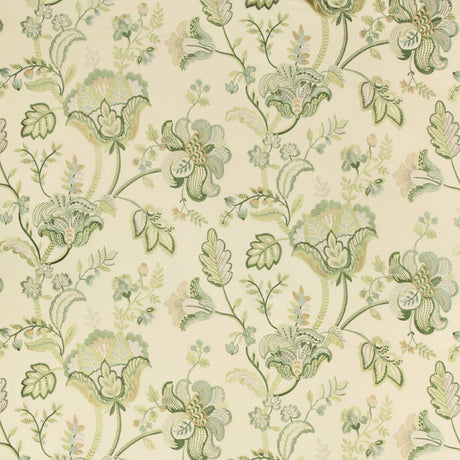 LEE JOFA 2017174.233.0 BRADFORD EMB GREENERY Fabric - Eade's Wallpaper
