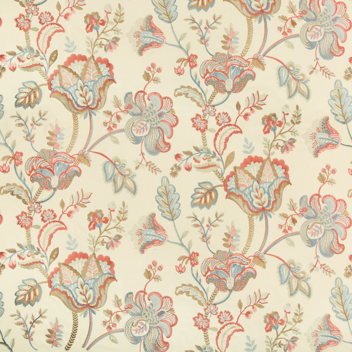 LEE JOFA 2017174.57.0 BRADFORD EMB PETAL/CAPRI Fabric - Eade's Wallpaper