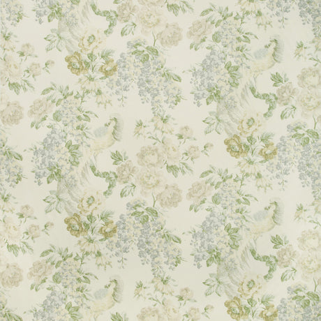 LEE JOFA 2018139.315.0 MONTECITO FLORAL SKY/GREEN Fabric - Eade's Wallpaper