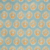 LEE JOFA 2018141.125.0 MONACO PRINT AQUA/MELON Fabric - Eade's Wallpaper