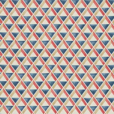 LEE JOFA 2018144.195.0 CANNES PRINT RED/BLUE Fabric - Eade's Wallpaper