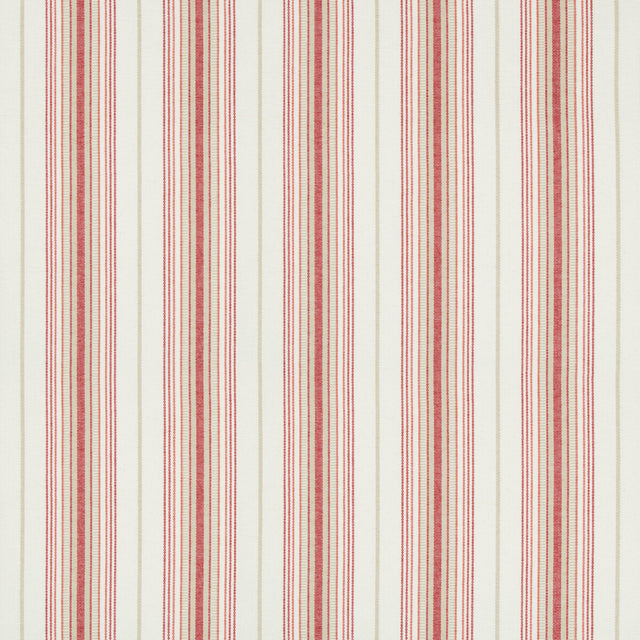LEE JOFA 2018147.119.0 CASSIS STRIPE RED Fabric - Eade's Wallpaper
