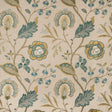 LEE JOFA 2019100.113.0 ASTON EMBROIDERY TEAL Fabric - Eade's Wallpaper