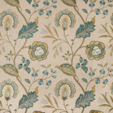 LEE JOFA 2019100.113.0 ASTON EMBROIDERY TEAL Fabric - Eade's Wallpaper