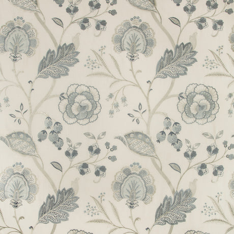LEE JOFA 2019100.115.0 ASTON EMBROIDERY FROST Fabric - Eade's Wallpaper
