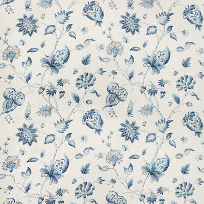 LEE JOFA 2019105.150.0 HOLLIN PRINT INDIGO Fabric - Eade's Wallpaper