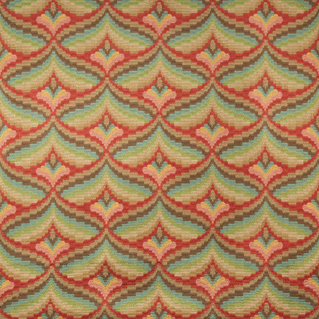 LEE JOFA 2019106.147.0 GILES EMBROIDERY BERRY Fabric - Eade's Wallpaper