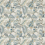 LEE JOFA 2019111.145.0 ORFORD EMBROIDERY BLUE/GOLD Fabric - Eade's Wallpaper