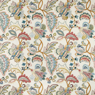 LEE JOFA 2019111.149.0 ORFORD EMBROIDERY RED/BLUE Fabric - Eade's Wallpaper