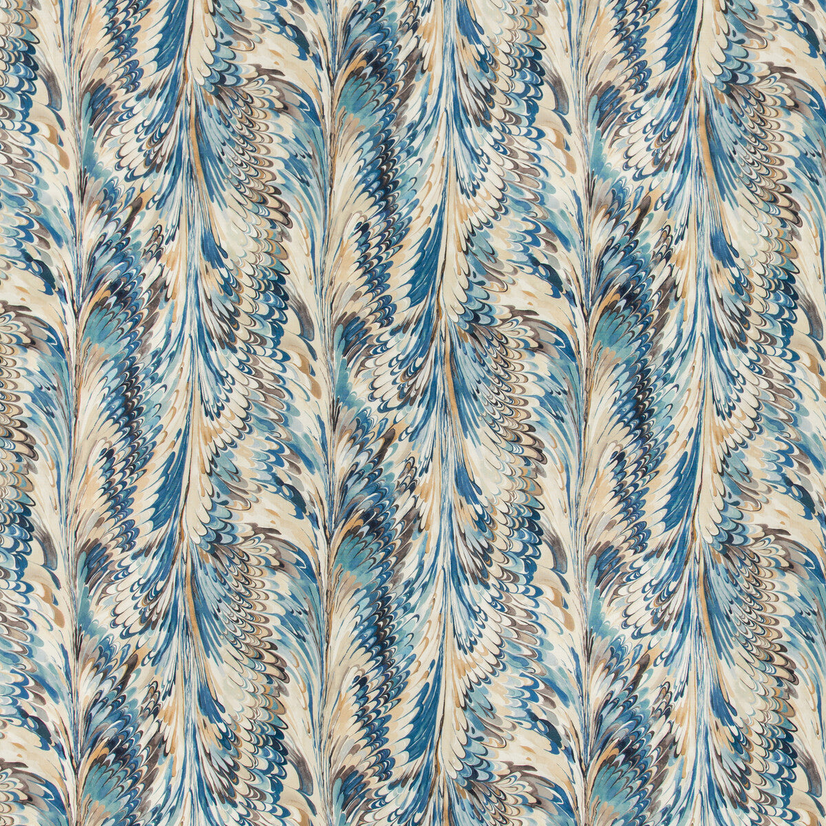 LEE JOFA 2019114.155.0 TAPLOW PRINT NAVY/SLATE Fabric - Eade's Wallpaper