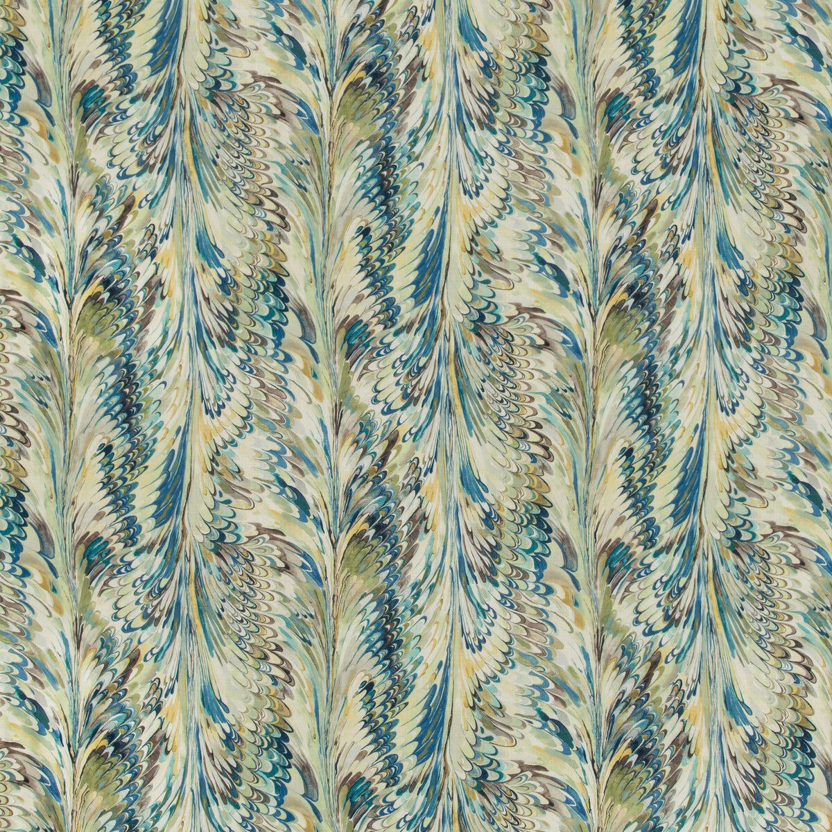 LEE JOFA 2019114.345.0 TAPLOW PRINT PEACOCK/GOLD Fabric - Eade's Wallpaper
