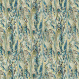 LEE JOFA 2019114.345.0 TAPLOW PRINT PEACOCK/GOLD Fabric - Eade's Wallpaper