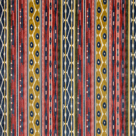 LEE JOFA 2019117.195.0 DESNING VELVET RED/BLUE Fabric - Eade's Wallpaper