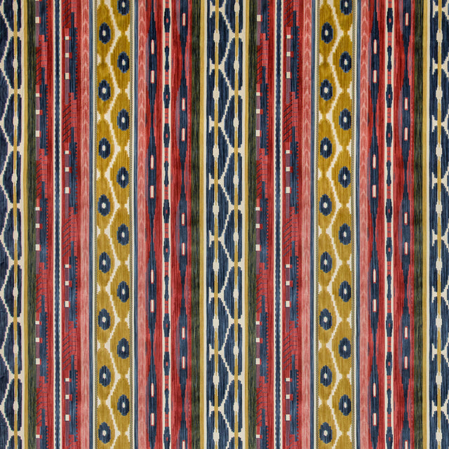 LEE JOFA 2019117.195.0 DESNING VELVET RED/BLUE Fabric - Eade's Wallpaper