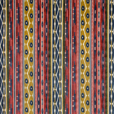 LEE JOFA 2019117.195.0 DESNING VELVET RED/BLUE Fabric - Eade's Wallpaper