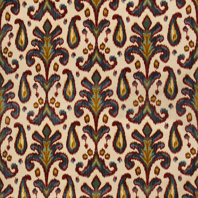 LEE JOFA 2019123.195.0 BRONWEN VELVET RED/BLUE Fabric - Eade's Wallpaper