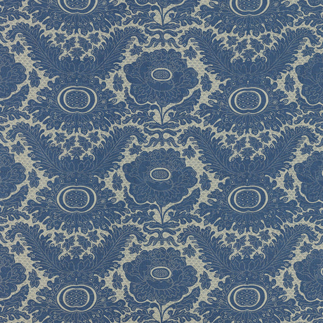 Schumacher 201U59 ANANAS BY RAOUL in INDIGO Fabric - RAOUL T