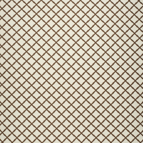 LEE JOFA 2020115.166.0 BAMBOO TRELLIS BROWN Fabric - Eade's Wallpaper