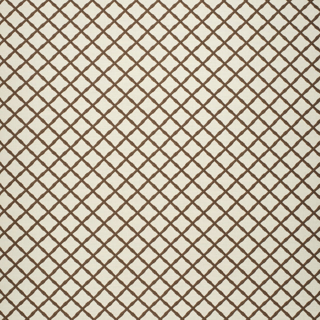 LEE JOFA 2020115.166.0 BAMBOO TRELLIS BROWN Fabric - Eade's Wallpaper