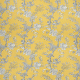 LEE JOFA 2020120.450.0 BEIJING BLOSSOM AMB/NAVY Fabric - Eade's Wallpaper
