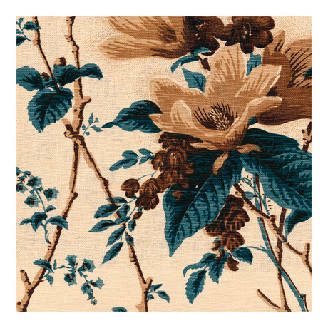 LEE JOFA 2020129.5616.0 DE LA TOUR BLU/BROW/ECRU Fabric - Eade's Wallpaper