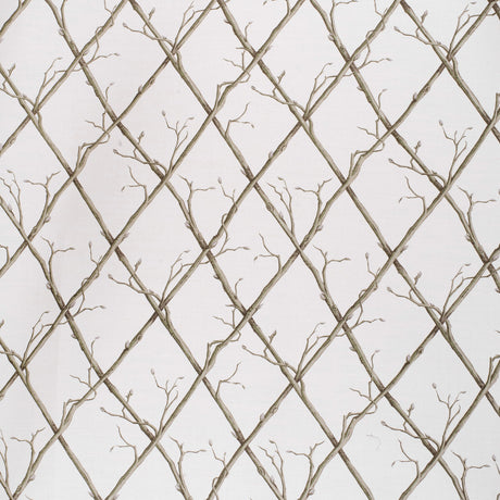 LEE JOFA 2020166.123.0 TWIG TRELLIS GREEN/WHITE Fabric - Eade's Wallpaper