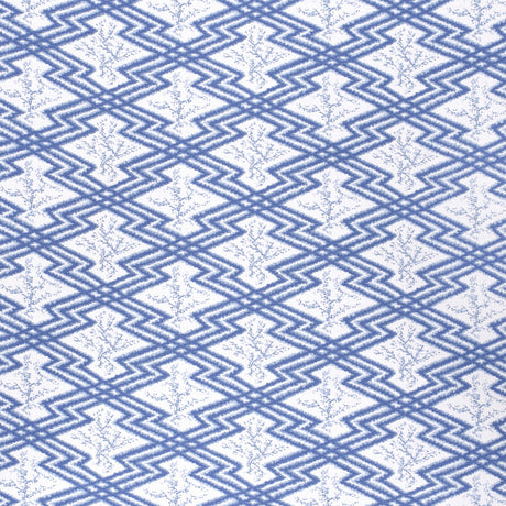 LEE JOFA 2020168.5.0 VIA KRUPP BLUE/WHITE Fabric - Eade's Wallpaper