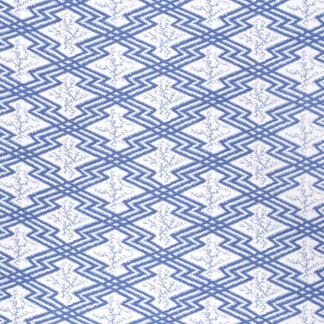 LEE JOFA 2020168.5.0 VIA KRUPP BLUE/WHITE Fabric - Eade's Wallpaper