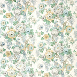 LEE JOFA 2020181.1311.0 AVONDALE PRINT SLATE/AQUA Fabric - Eade's Wallpaper