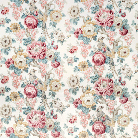 LEE JOFA 2020181.954.0 AVONDALE PRINT RUBY/SPICE Fabric - Eade's Wallpaper