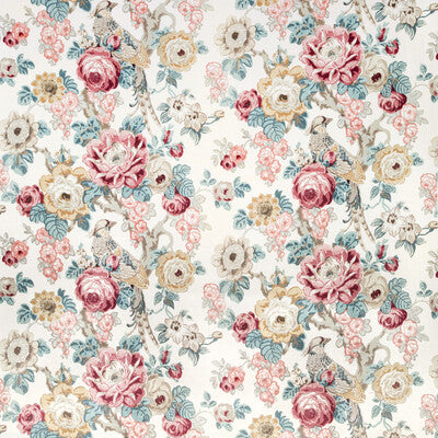 LEE JOFA 2020181.954.0 AVONDALE PRINT RUBY/SPICE Fabric - Eade's Wallpaper