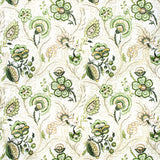 LEE JOFA 2020186.311.0 WIMBERLY PRINT LEAF/PEBBLE Fabric - Eade's Wallpaper