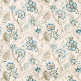 LEE JOFA 2020186.530.0 WIMBERLY PRINT BLUE/SPRING Fabric - Eade's Wallpaper