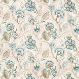 LEE JOFA 2020186.530.0 WIMBERLY PRINT BLUE/SPRING Fabric - Eade's Wallpaper