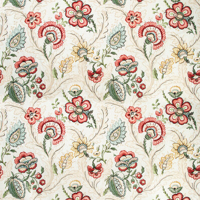 LEE JOFA 2020186.940.0 WIMBERLY PRINT BERRY/GOLD Fabric - Eade's Wallpaper