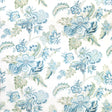 LEE JOFA 2020191.13.0 AUGUSTINE PRINT AQUA Fabric - Eade's Wallpaper