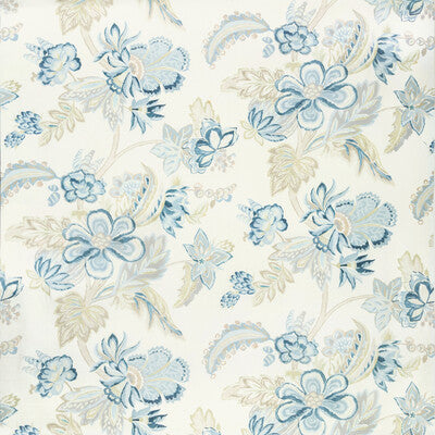 LEE JOFA 2020191.523.0 AUGUSTINE PRINT LAKE Fabric - Eade's Wallpaper