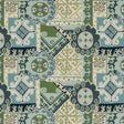 LEE JOFA 2020193.1353.0 BATANGAS PRINT AQUA/LEAF Fabric - Eade's Wallpaper