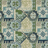 LEE JOFA 2020193.1353.0 BATANGAS PRINT AQUA/LEAF Fabric - Eade's Wallpaper