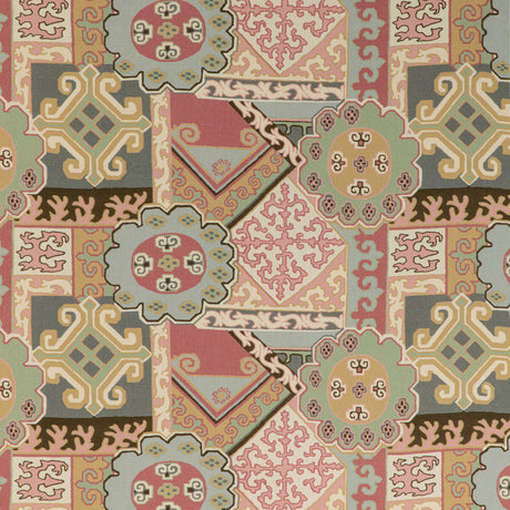 LEE JOFA 2020193.7134.0 BATANGAS PRINT PINK/MULTI Fabric - Eade's Wallpaper